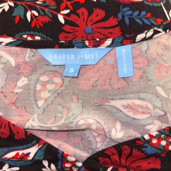 DRAPER JAMES Paisley Faux Wrap Knit Dress - Picture 9 of 12